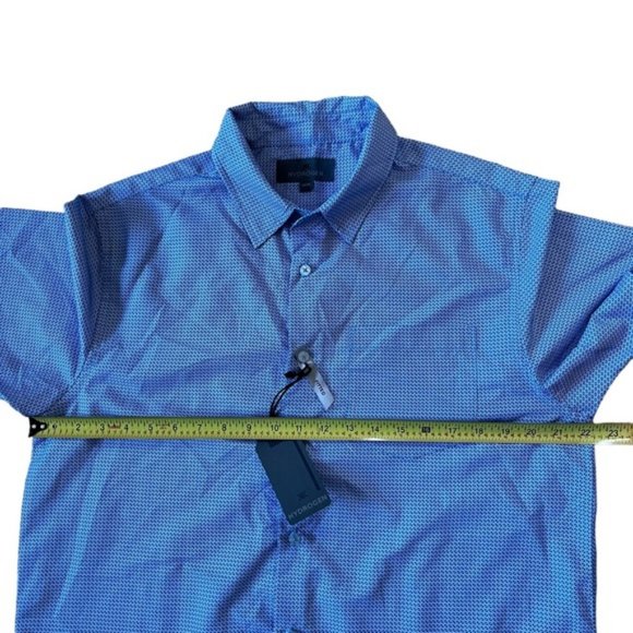 New Hydrogen Men’s Button Up Short Sleeve Size Medium - Picture 7 of 8